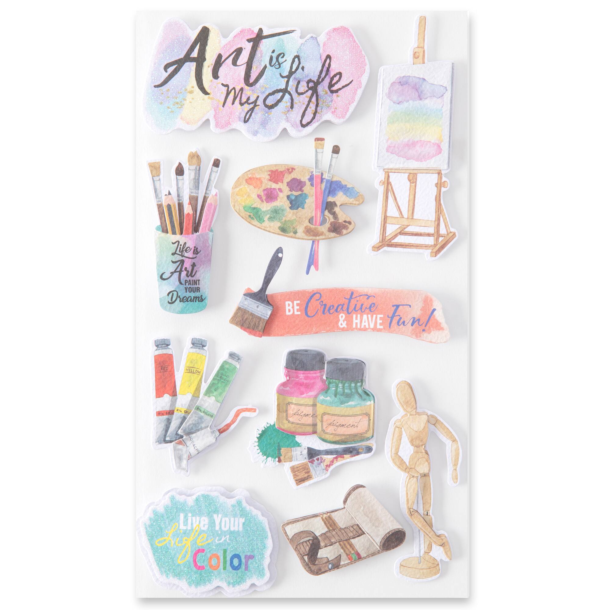 Painting Dimensional Stickers by Recollections™